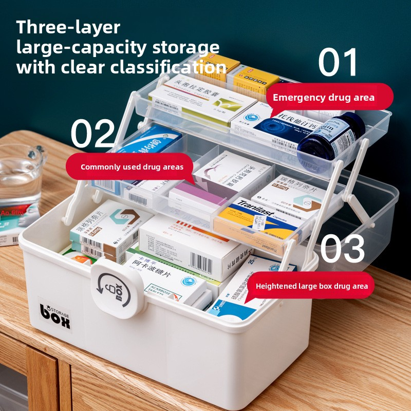 Medicine Storage Supplier - Large Capacity Multi-Layer Plastic