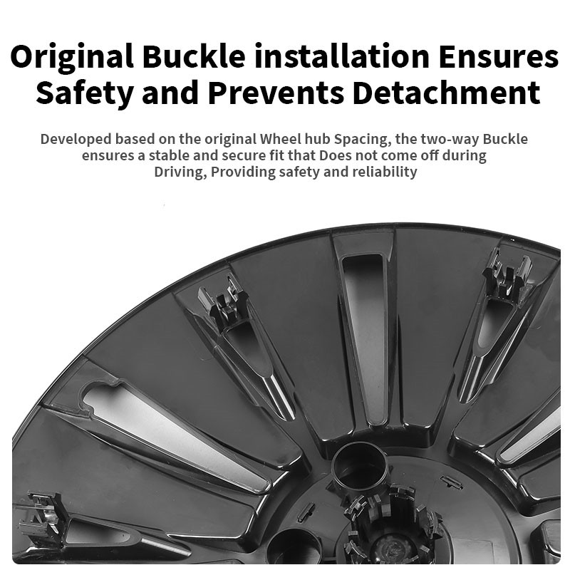 Hubcaps Factory - 14-color G Pattern-matte Black 4-piece Set