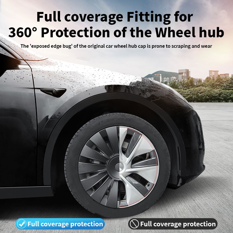 Hubcaps Factory - 14-color G Pattern-matte Black 4-piece Set