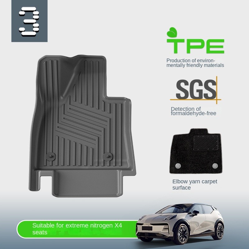 Car Floor Liner Factory - Waterproof TPE for 23-24 Zeekr X Four-Seater