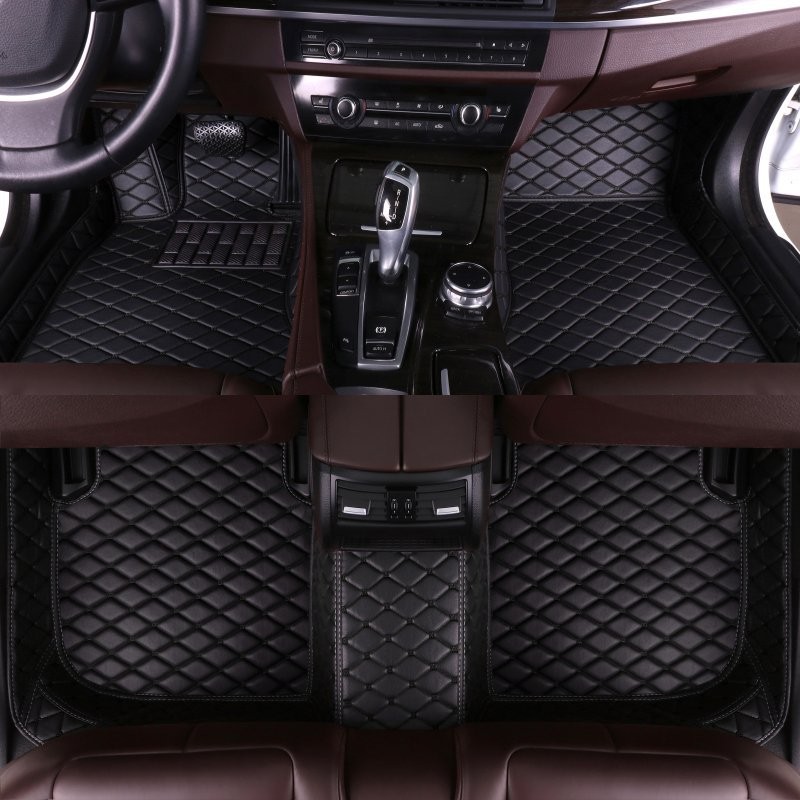 Faux Leather Mats Supplier - 4pcs Black Faux Leather