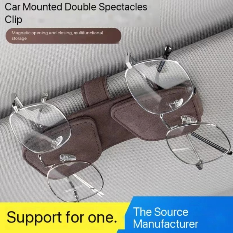 Eyeglasses Clip Factory - Leather Eyeglasses Hanger Car