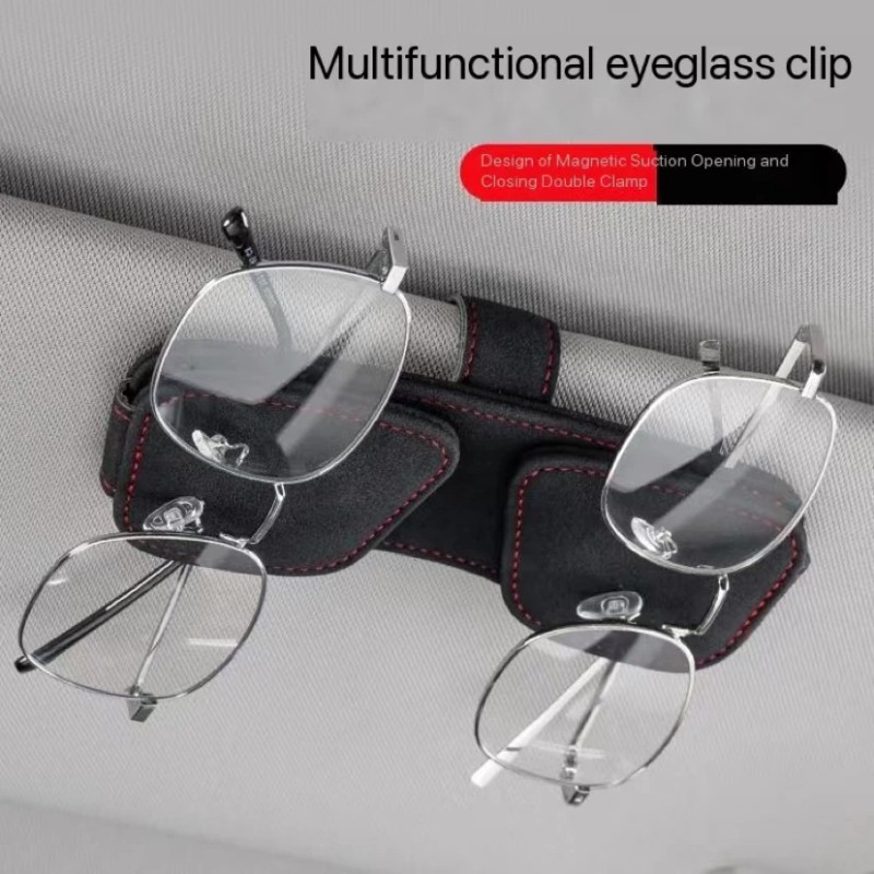 Eyeglasses Clip Factory - Leather Eyeglasses Hanger Car