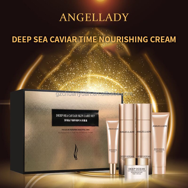 OEM Formula Luxury Design Moisturizing Deep Sea Caviar Skin Care Set Complet Face Care Set Brightening Whitening Skin Care Set