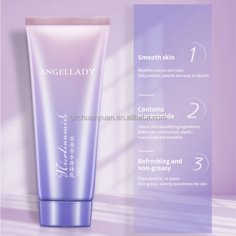 OEM Formula 200ml Romantic Perfume Nicotinamide Skin Moisturizing Body Milk Lotion for All Skin Type