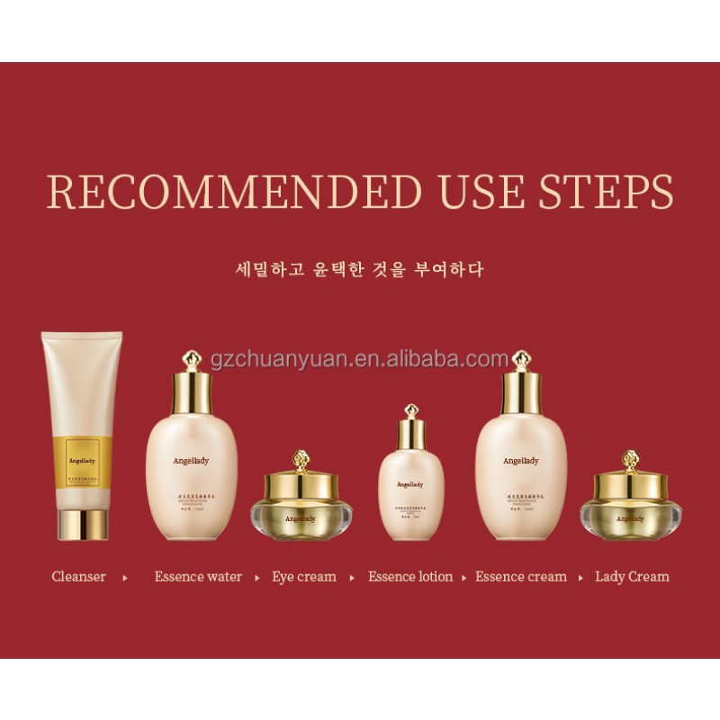 Custom Logo Arginine Lysine Peptides Facial Anti Aging Brightening Private Label Luxury Skin Care Gift Set for Adults