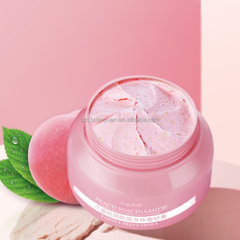 Gently Soften Old Dead Skin Cells Peach Niacinamide Moisturizing Body Scrub Private Label Customised Body Scrub Wholesale