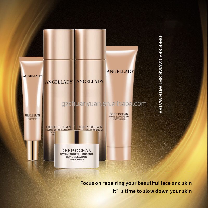 OEM Formula Luxury Design Moisturizing Deep Sea Caviar Skin Care Set Complet Face Care Set Brightening Whitening Skin Care Set