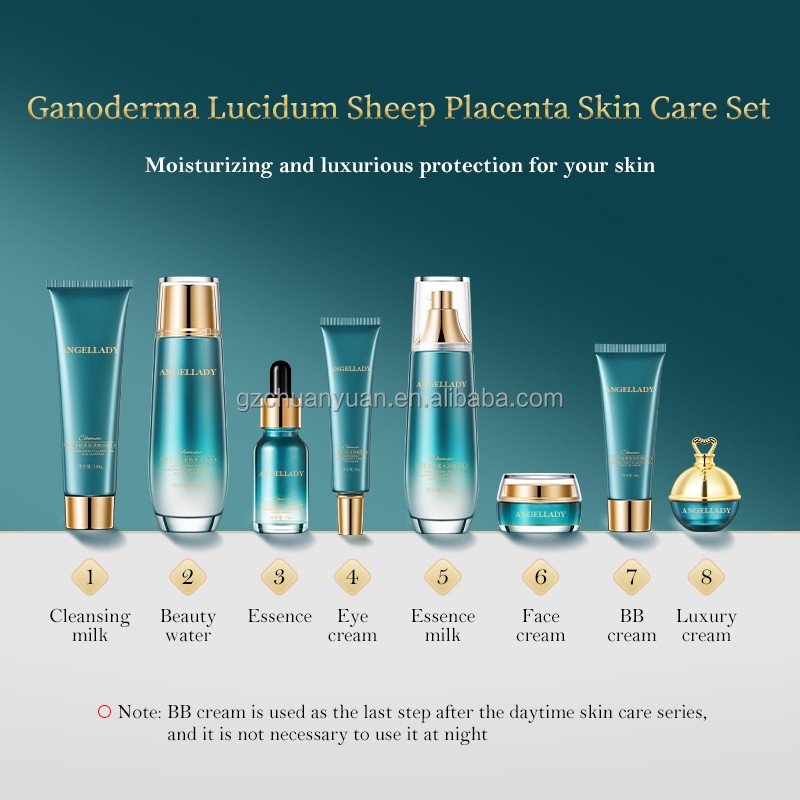 OEM Custom Formula Ganoderma Lucidum Sheep Placenta Moisturizing Beauty Skin Care Set Custom Logo Facial Kit Skin Care Gift Set