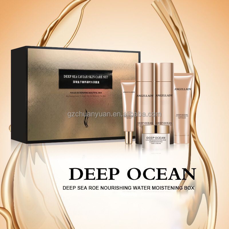 OEM Formula Luxury Design Moisturizing Deep Sea Caviar Skin Care Set Complet Face Care Set Brightening Whitening Skin Care Set
