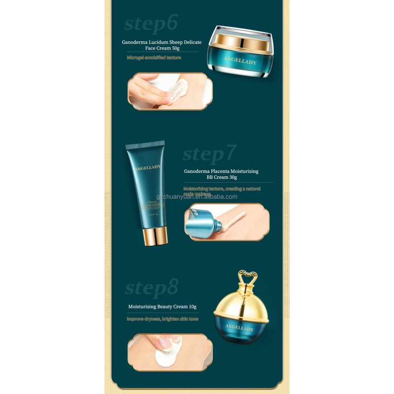 Factory Wholesale Ganoderma Sinensis Extract Anti-Wrinkle Firming Womens Skin Care Maintenance Set for Face Skin