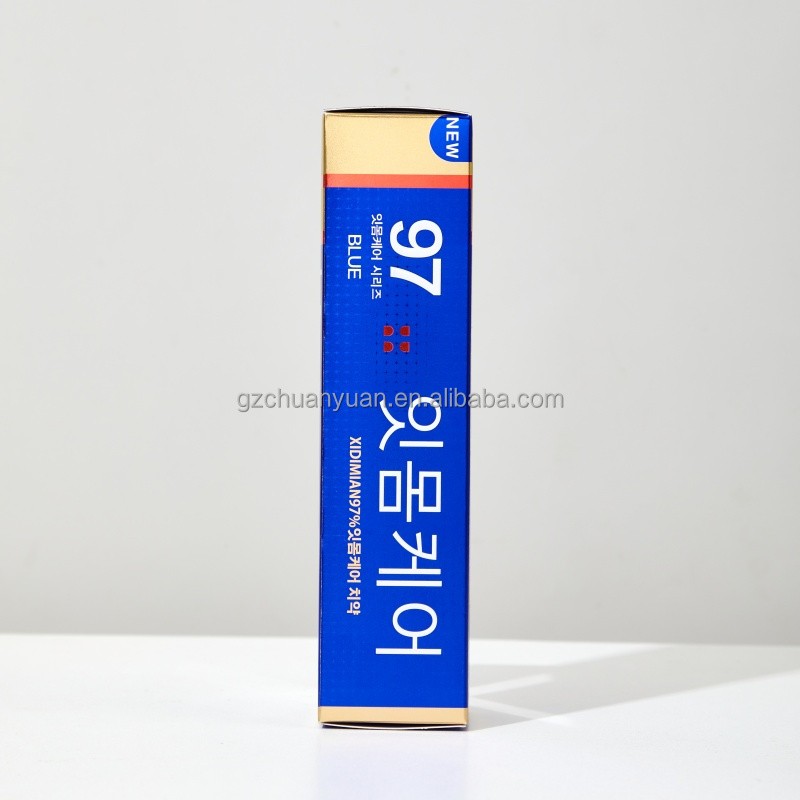 Factory Price 97% Care Toothpaste Youth Blue Color White Paste Refreshing Toothpaste Private Label Wholesale