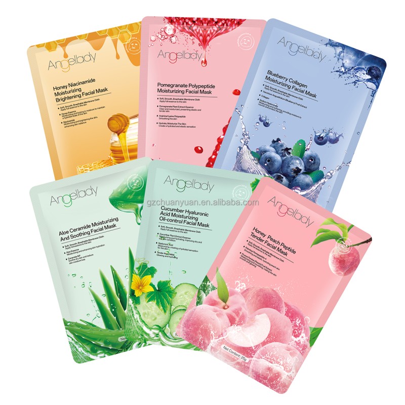 Wholesale Cheap Cucumber Hyaluronic Acid Moisturizing Oil-Control Facial Mask Girls Face Mask Skincare Fruit Sheet Face Mask