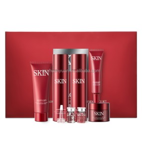 Wholesale Price Face Cleanser, Eye Cream, Face Cream, Essence 7 Pieces Set Yeast Facial Skin Care Set Private Label Customised