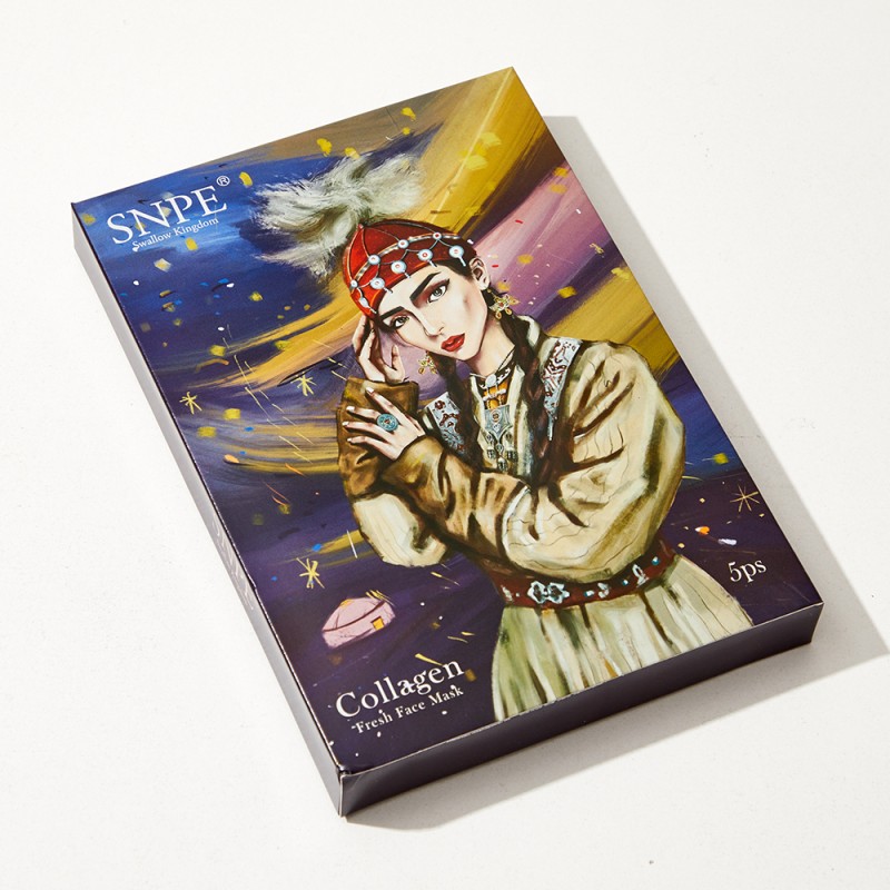 Hot Selling Customized Logo Beta-Glucan Whitening Hydrolyzed Collagen Face Mask Hydrating Sheet Face Mask