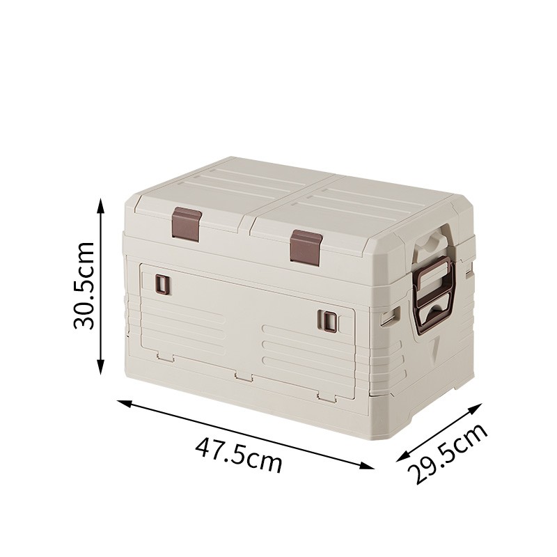 Picnic Storage Box Manufacturer - Folding Plastic with Wood Lid Outdoor