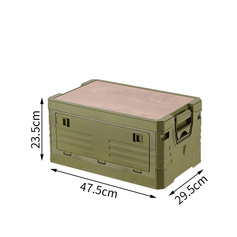Camping Storage Organizer Factory - Good Quality with Wooden Lid and Wheels