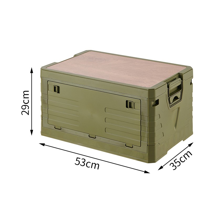 Camping Storage Organizer Factory - Good Quality with Wooden Lid and Wheels