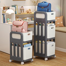 Trolley Book Rack Manufacturer - Movable Multi-Layer Under Table Standing