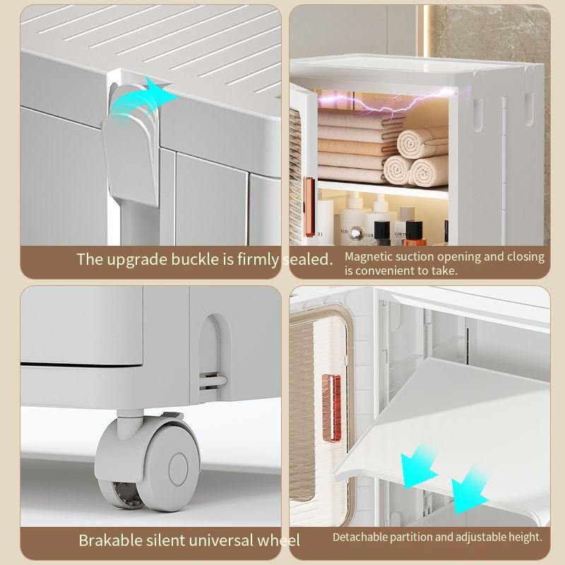 Toilet Storage Rack Manufacturer - Multi-layer Crevice Cabinet Plastic