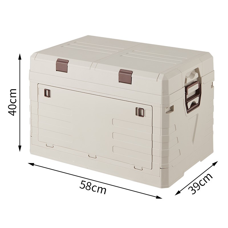 Picnic Storage Box Manufacturer - Folding Plastic with Wood Lid Outdoor