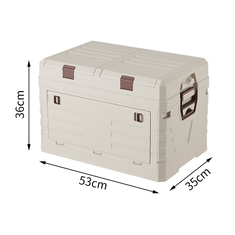 Picnic Storage Box Manufacturer - Folding Plastic with Wood Lid Outdoor