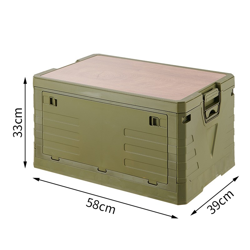 Camping Storage Organizer Factory - Good Quality with Wooden Lid and Wheels