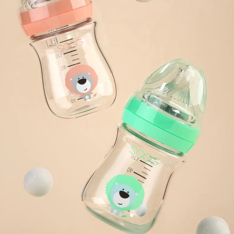 Glass Feeding Bottle Supplier - 150ML Wide Neck Anti Colic for Baby