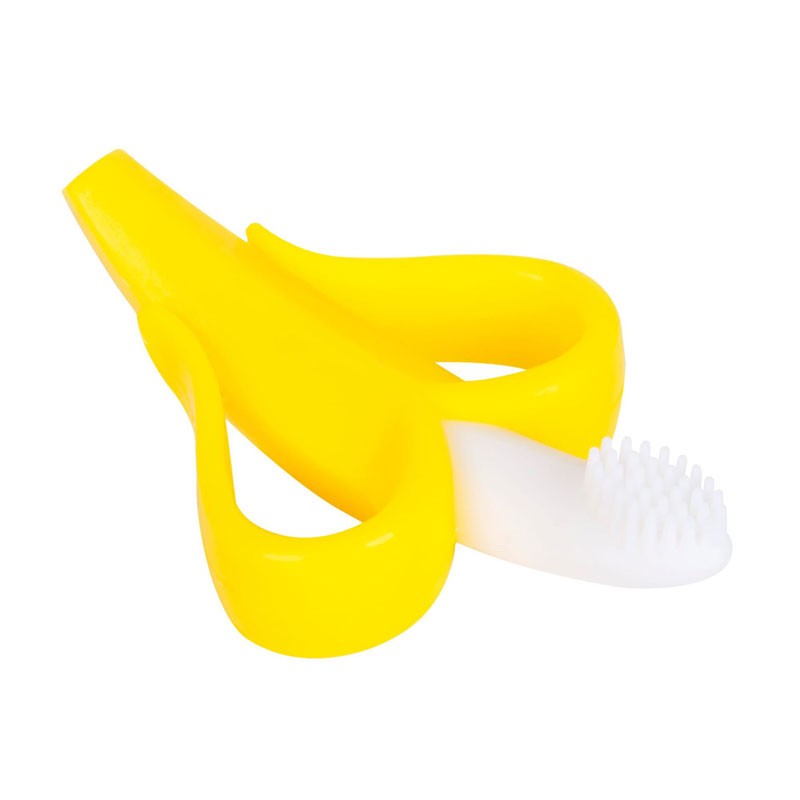 Baby Teether Manufacturer - Banana Silicone Teether Toothbrush New Arrival