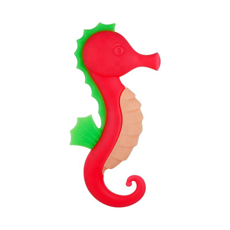 Infant Teether Supplier - Seahorse Shape Silicone Chew Ring Cooling