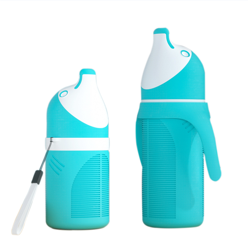Glass Feeding Bottle Manufacturer - Penguin Shape Wide Neck with Silicone Cover