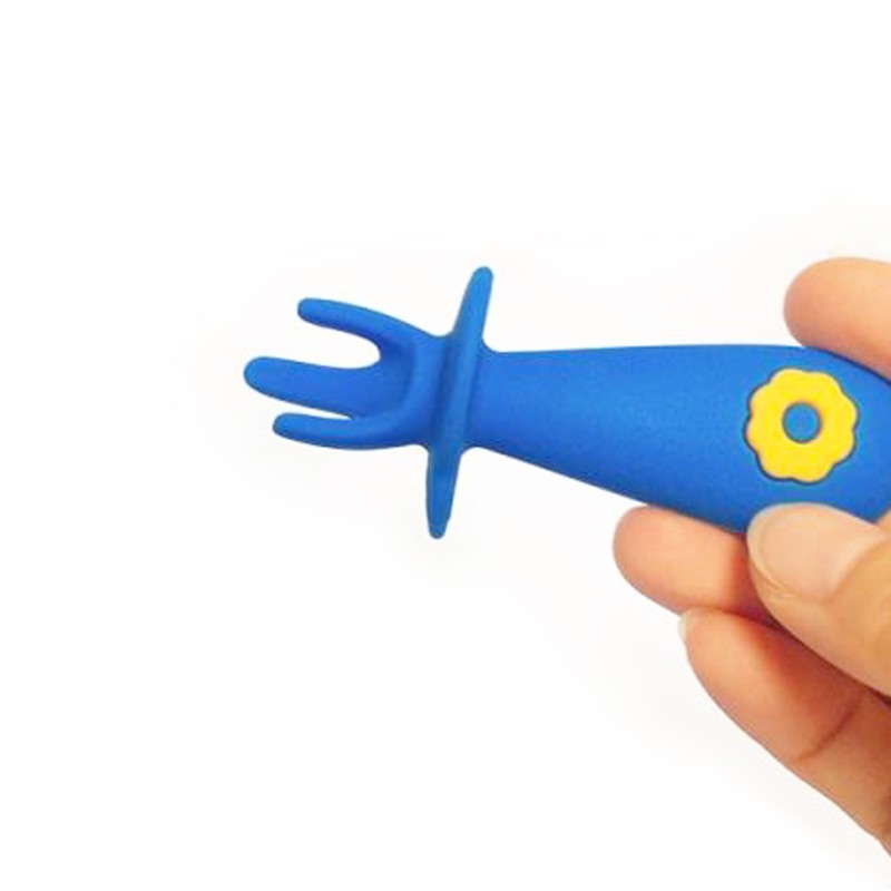 Fork Spoon Set Supplier - Silicone for Toddlers Short Handle Customizable