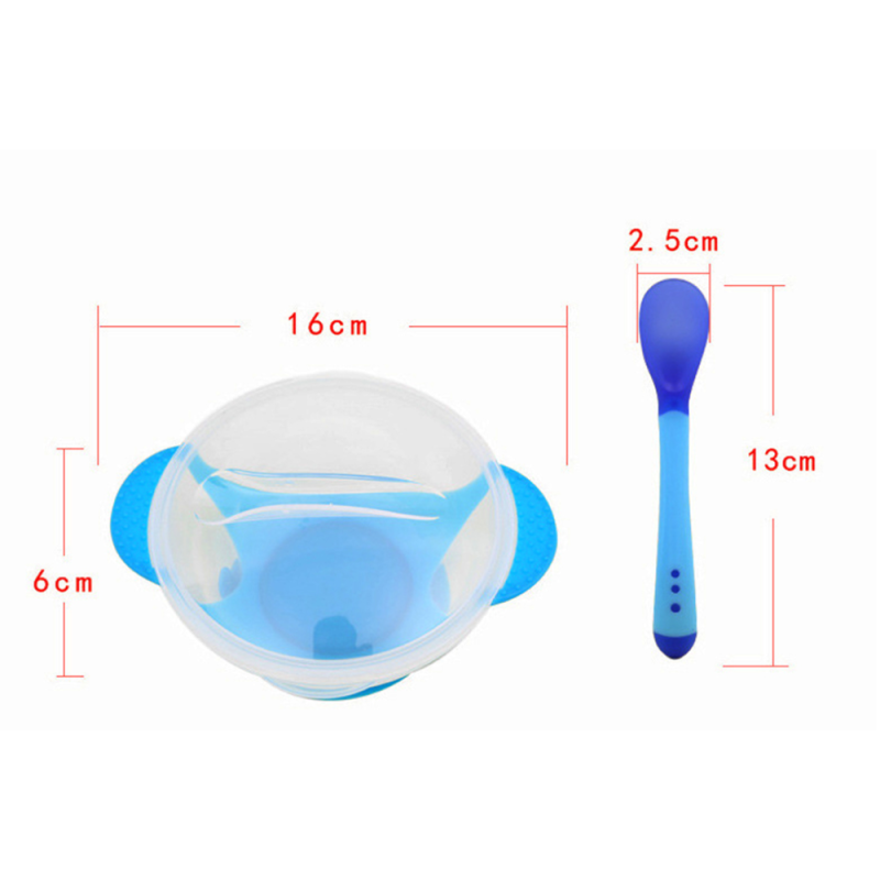 Baby Bowl Set Supplier - PP Material Suction Bowl Temperature Spoon Set