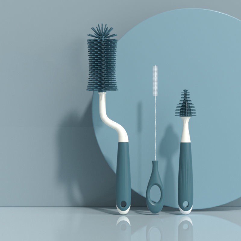 Baby Bottle Brush Supplier - Silicone Set with Nipple Straw Brushes Quality