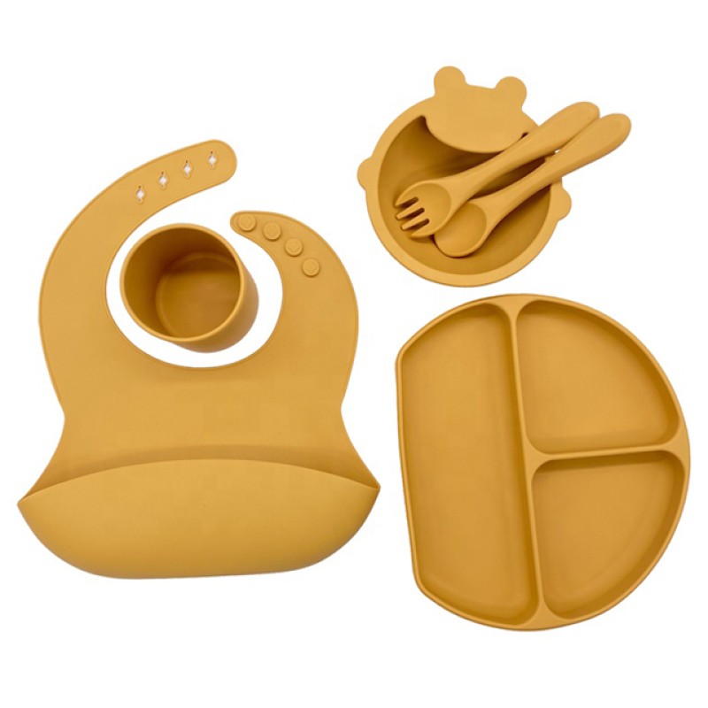 Baby Feeding Set Factory - Collapsible Dish Bibs Suction Plate Bowl Spoon