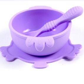 Baby Tableware Set Manufacturer - 6 Piece Silicone Set Bowl Plate Cup Utensils