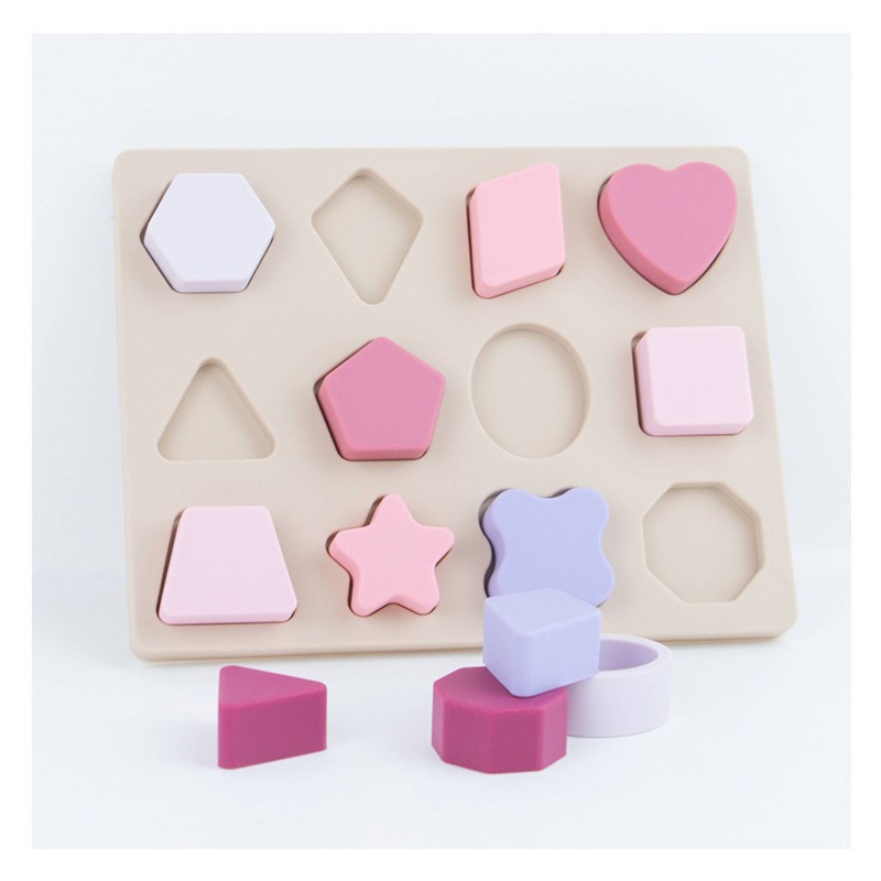 Infant Teether Supplier - Silicone Number Puzzle Montessori Toy