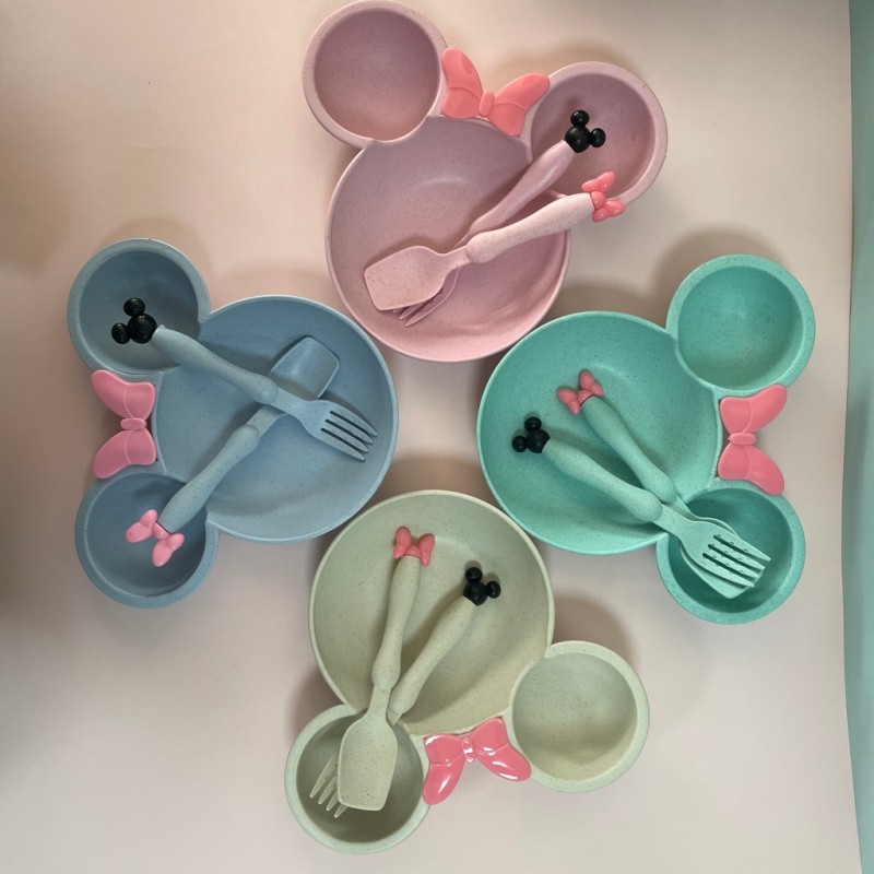 Children Plate Supplier - Wheat Straw Material Toddler Learning Plate