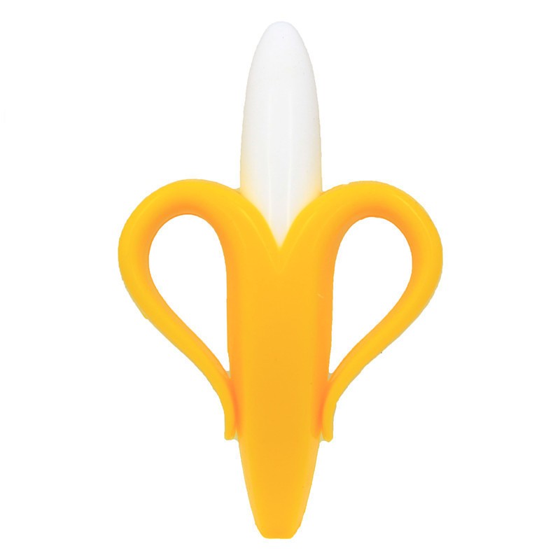Baby Teether Manufacturer - Banana Silicone Teether Toothbrush New Arrival