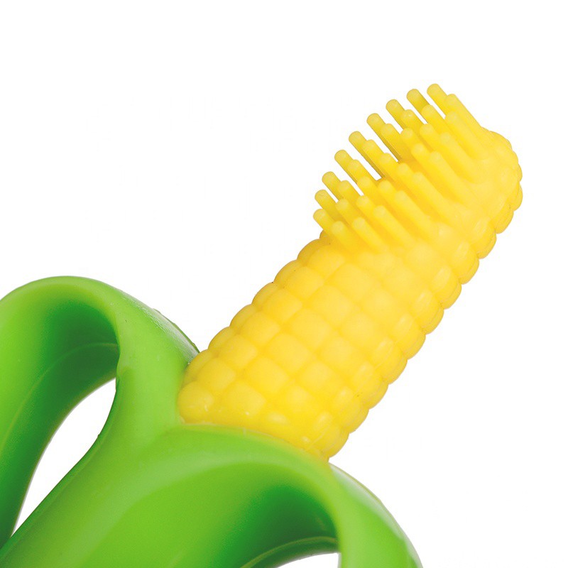 Baby Toothbrush Manufacturer - Silicone Corn Vegetable Design with Suction Cup