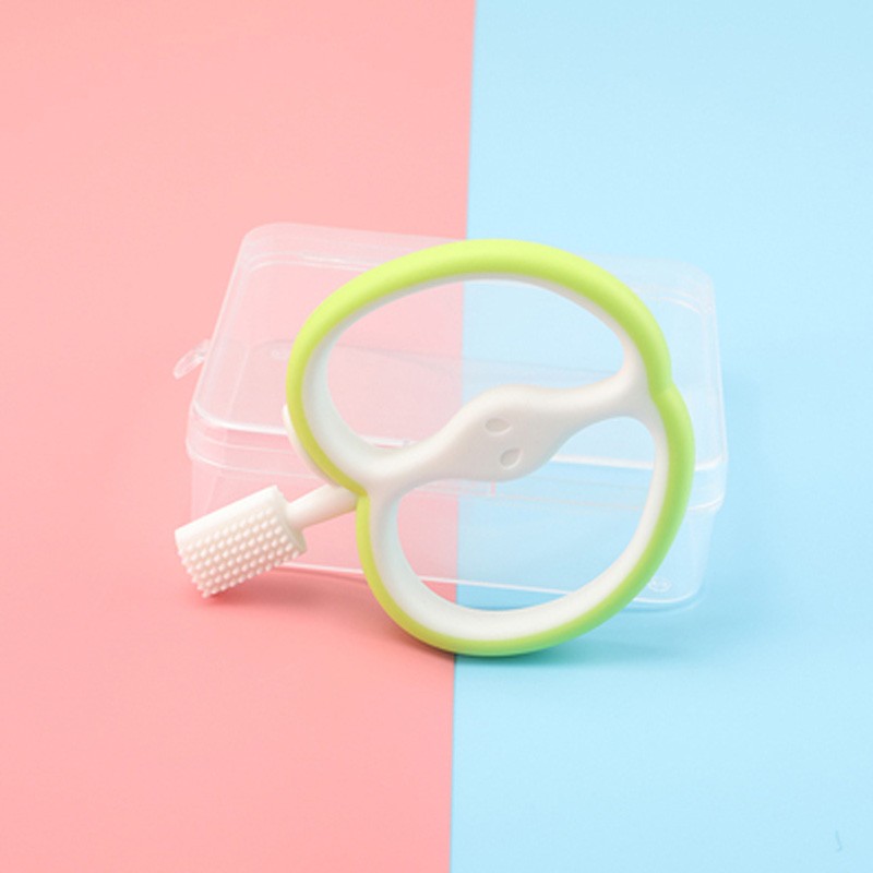 Baby Teether Factory - 360 Degree Apple Shape Teether and Toothbrush
