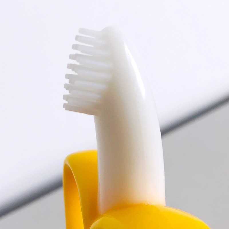 Baby Teether Manufacturer - Silicone Banana Teether Brush for Dental Development