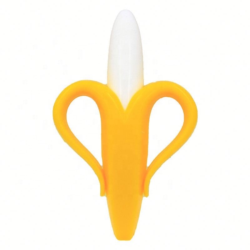 Baby Toothbrush Factory - Banana Shaped Silicone Teether and Toothbrush