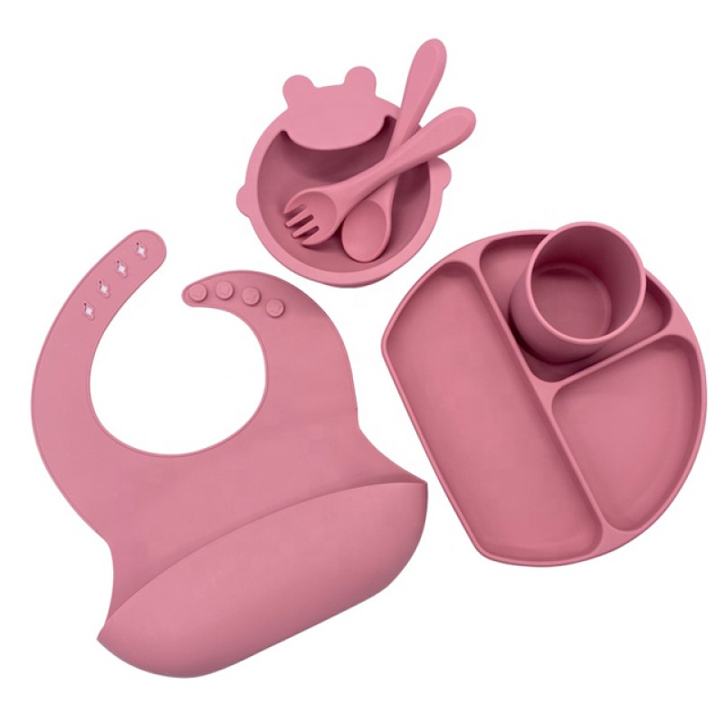 Baby Feeding Set Factory - Collapsible Dish Bibs Suction Plate Bowl Spoon
