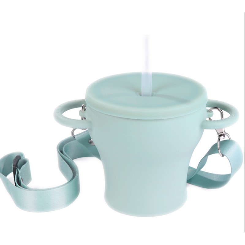 Collapsible Container Supplier - 2-in-1 Silicone Snack Drink Cup Portable