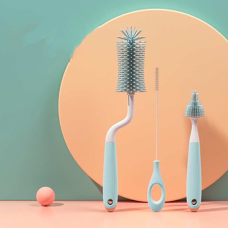 Baby Bottle Brush Supplier - Silicone Set with Nipple Straw Brushes Quality