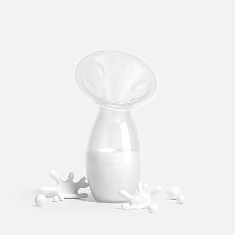 Breast Pump Manufacturer - 100ml BPA Free Manual Silicone Pump with Cover