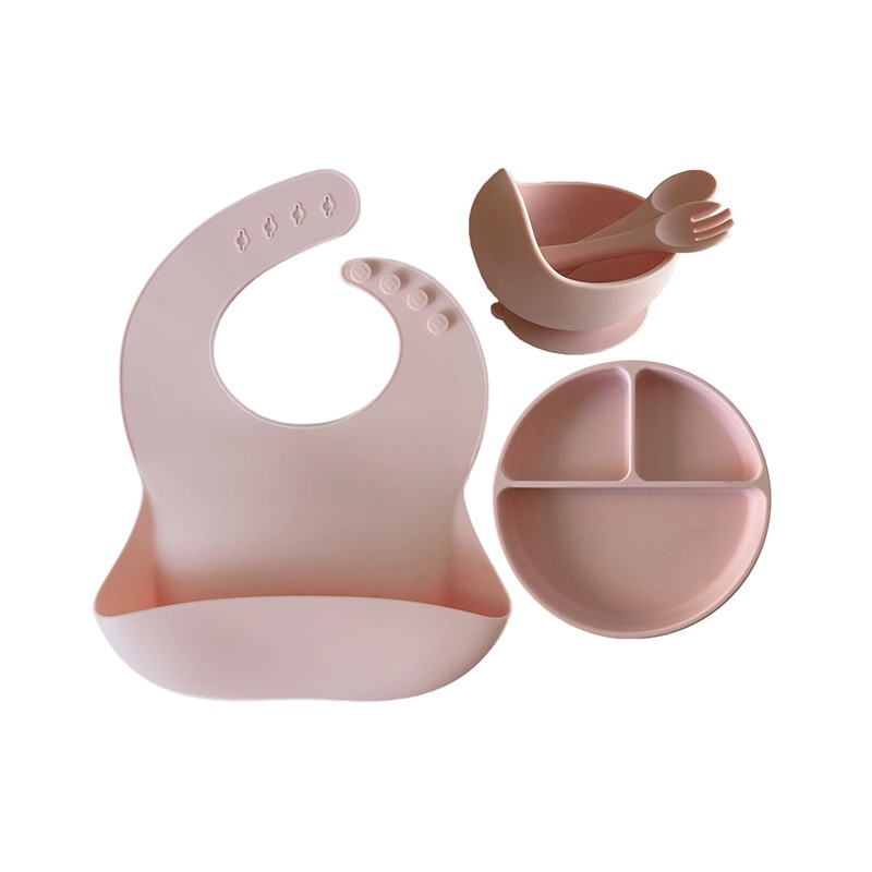Baby Bowl and Bib Factory - Eco Friendly Silicone Set with Spoon New