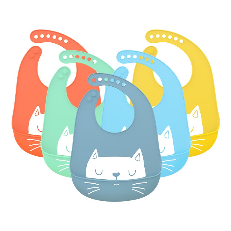 Baby Bib Factory - Custom Cartoon Silicone Feeding Bib Durable