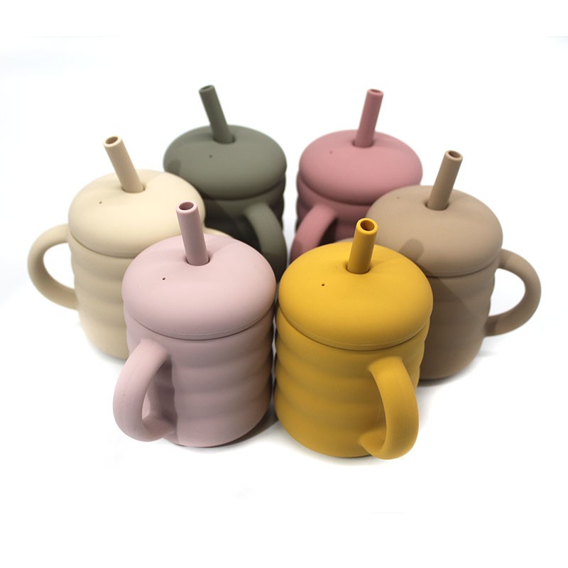 Baby Cup Factory - Silicone with Handles Strap BPA Free for Toddlers